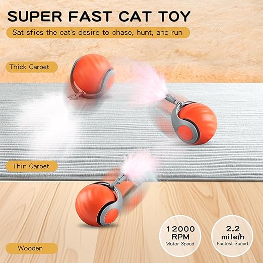 Automatic Cat Teaser Ball Self Moving Ball For Pet G8674