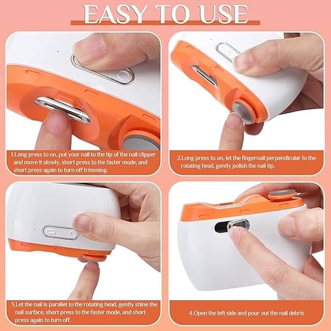Rechargeable Nail Clipper 2 in 1 Electric Baby Nail Cutter Electric Trimmer G600