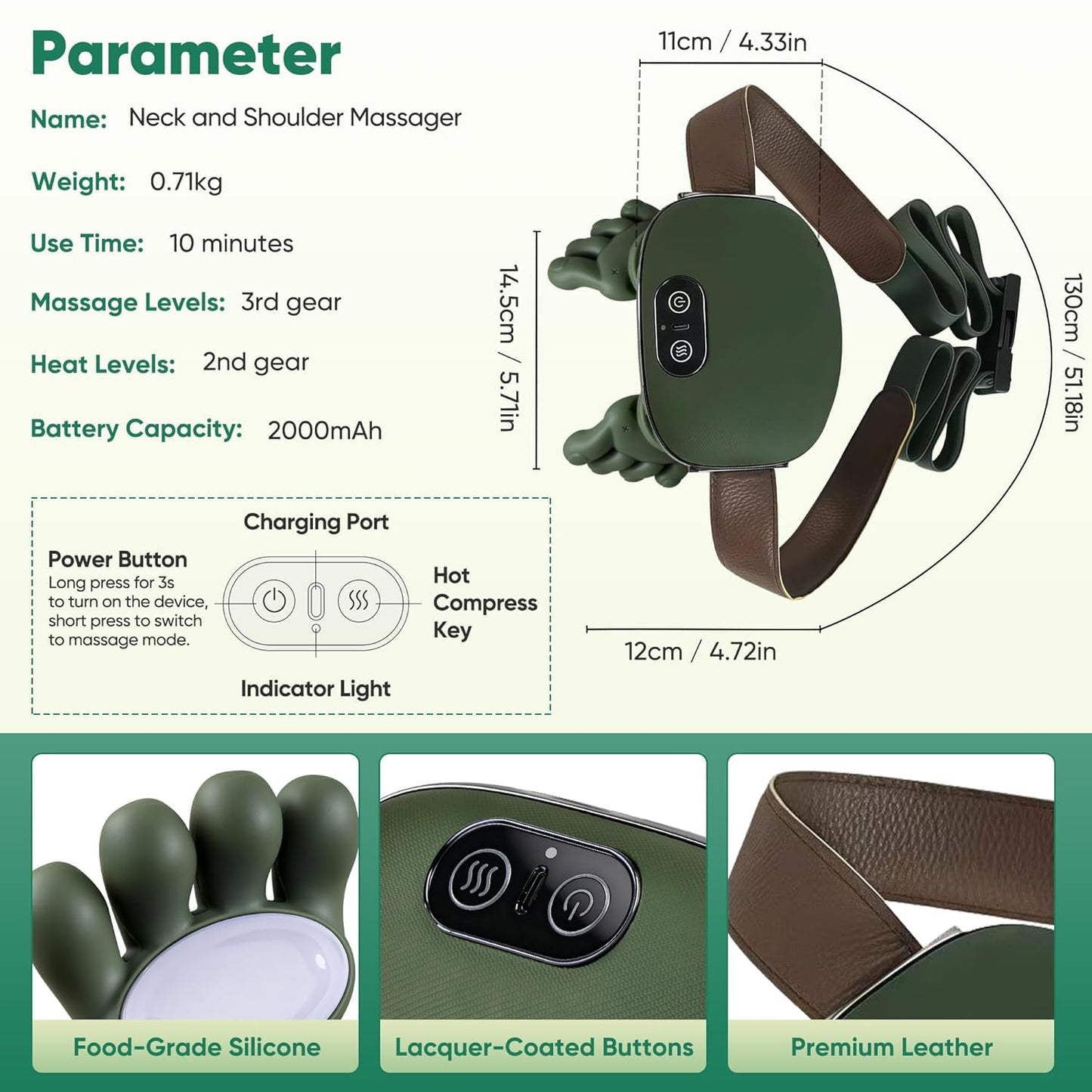 Rechargeable Neck And Shoulder Massager G870