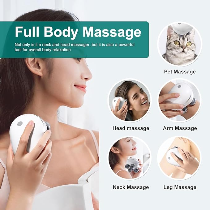 Hair Scalp Rechargeable Electric Head Kneading Massager G6610