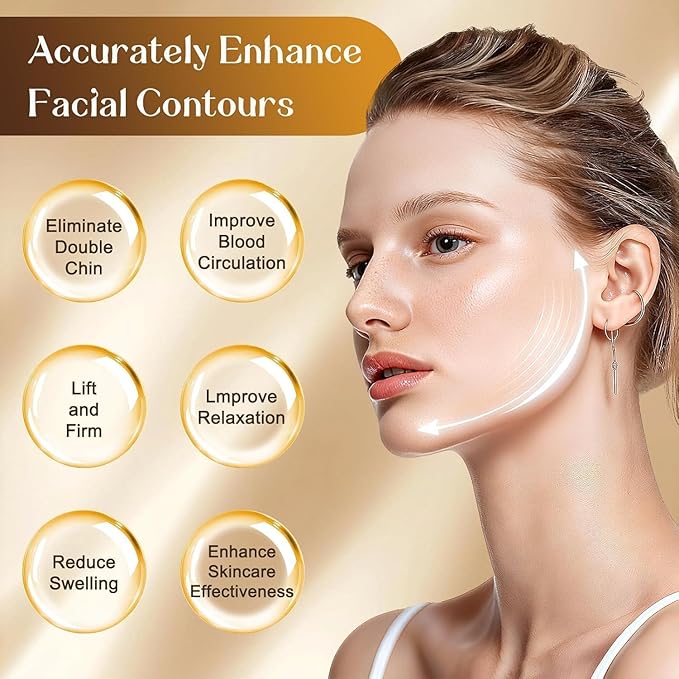 Lymph Nodes Chin Jawline Sculpting Facial Cleansing Drainage Tool G8879