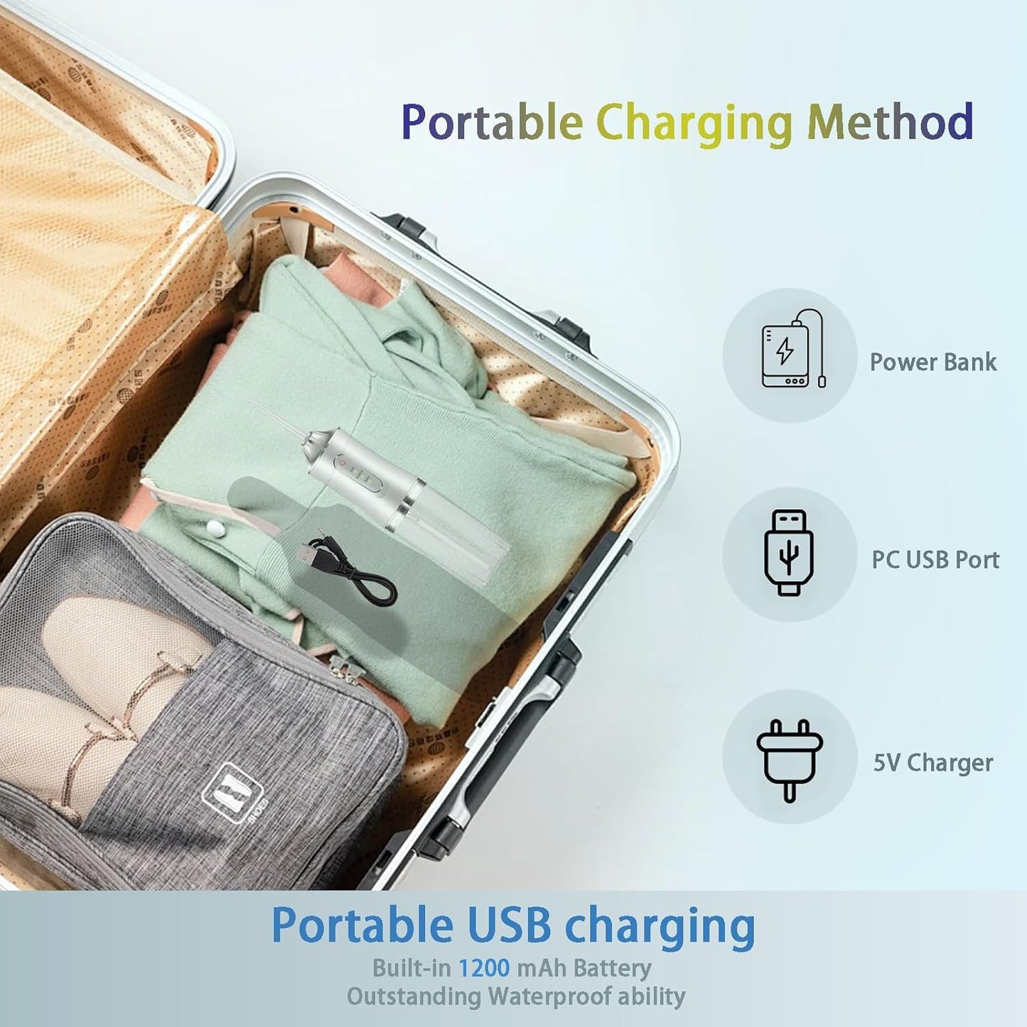 Rechargeable Dental Water Jet Cleaner for Braces TR9037