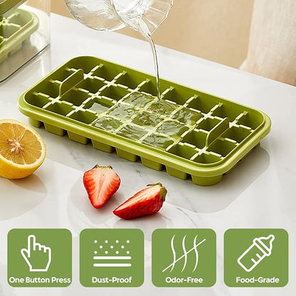 One-button Press Type Ice Mold Box Plastics Ice Cube Maker TR6710