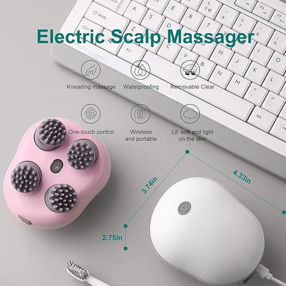 Hair Scalp Rechargeable Electric Head Kneading Massager G6610