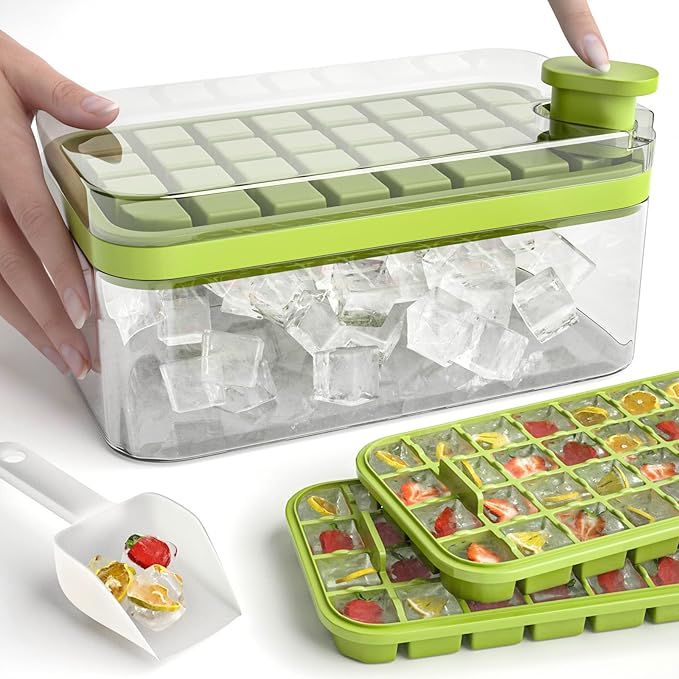 One-button Press Type Ice Mold Box Plastics Ice Cube Maker TR6710