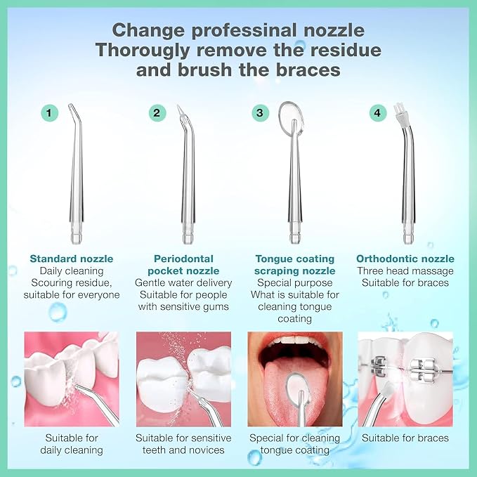 Rechargeable Dental Water Jet Cleaner for Braces TR9037
