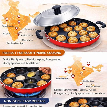 Non-Stick Appam Patra with Lid TR6114