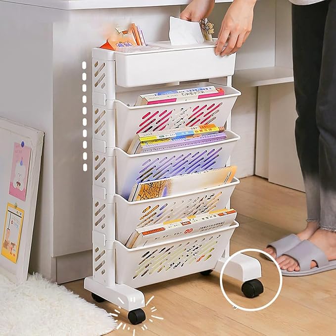 4 Layer Removable Plastic Movable Bookshelf TR3001
