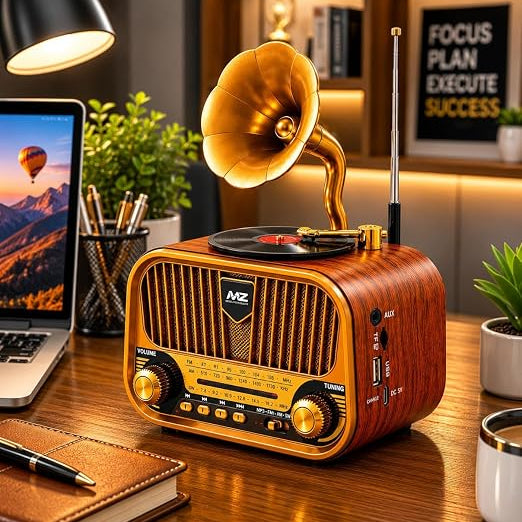 Classic Gramophone & Retro Radio Vintage Wireless Speaker CL68