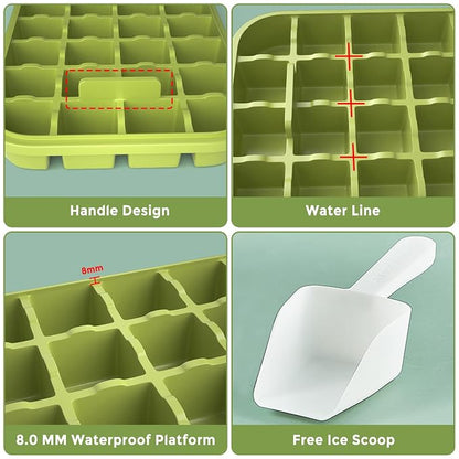 One-button Press Type Ice Mold Box Plastics Ice Cube Maker TR6710
