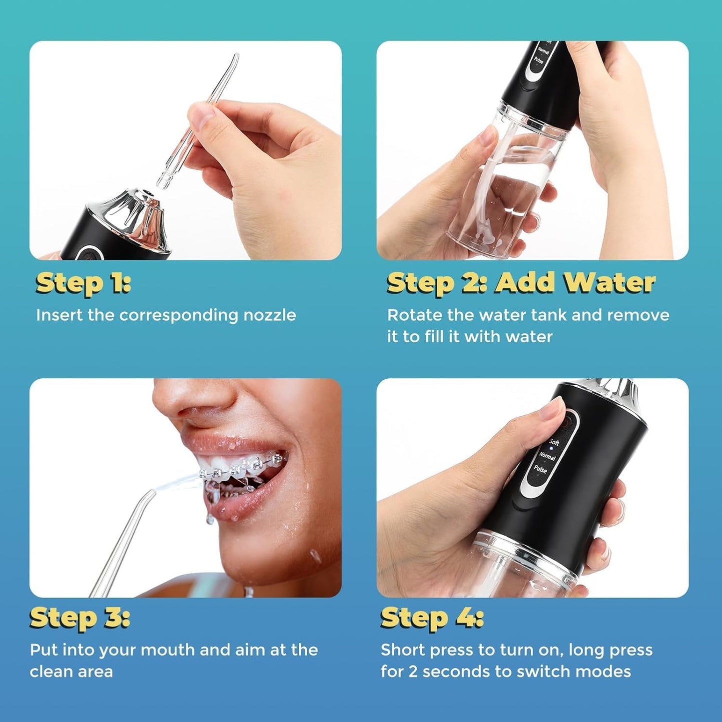 Rechargeable Dental Water Jet Cleaner for Braces TR9037