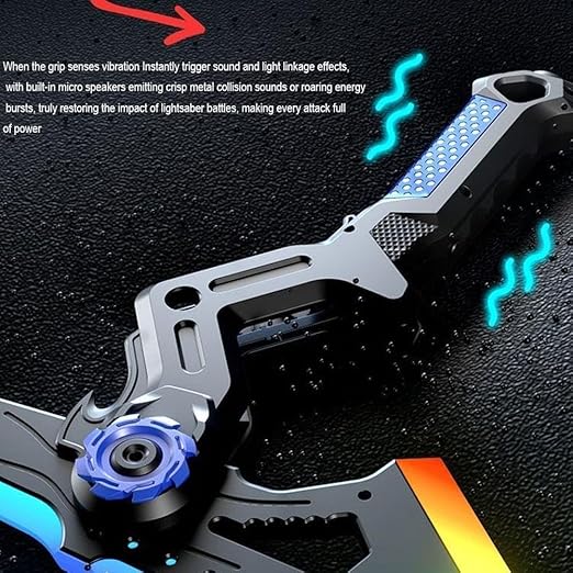 7 Color Changing Light  Sound & Vibration Action Toy LED Light-up Blade Axe G7712