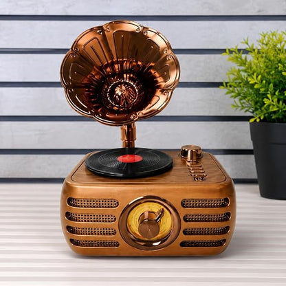 Classic Gramophone Design with AM/FM/SW Radio Speaker M305