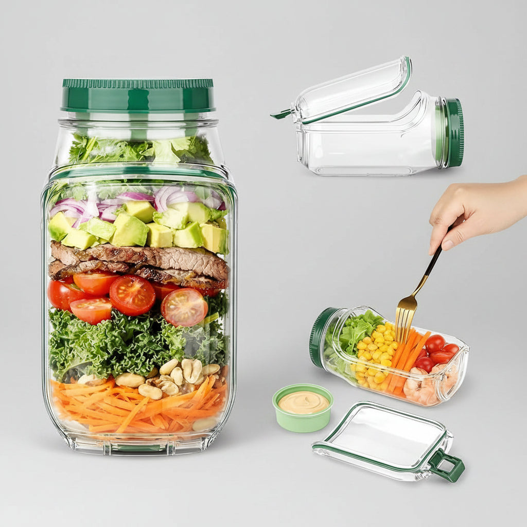 Portable Salad Container for Lunch Salad Container with Dressing Cup G888