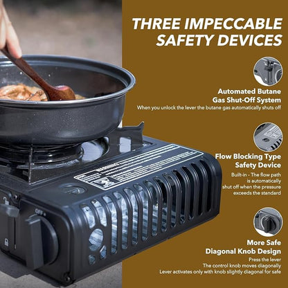 2-in-1 Portable Camping Gas Stove TR8013