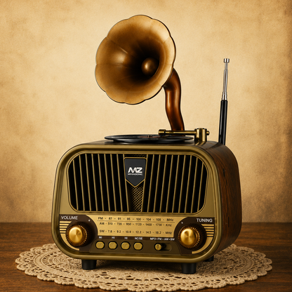 Classic Gramophone & Retro Radio Vintage Wireless Speaker CL68