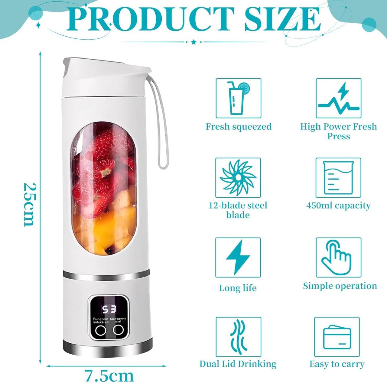 Electric Juicer & Fruit Mixer Portable Blender TR3320