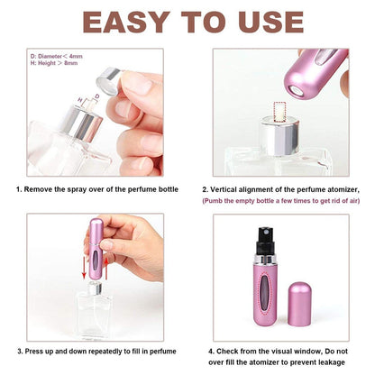 Portable Travel Mini Refill Spray Bottles Assorted 3pcs TR9777