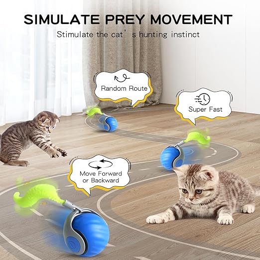 Automatic Cat Teaser Ball Self Moving Ball For Pet G8674
