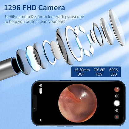 Ear Wax Removal Kit Ear Camera 1296P High-Definition TR7807