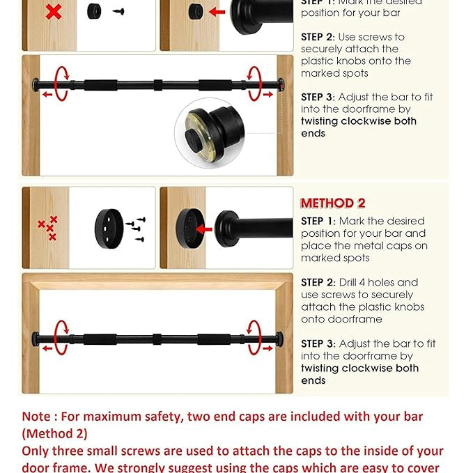Adjustable Professional Pull-Up Door Gym Bar TR3378