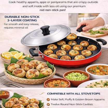 Non-Stick Appam Patra with Lid TR6114