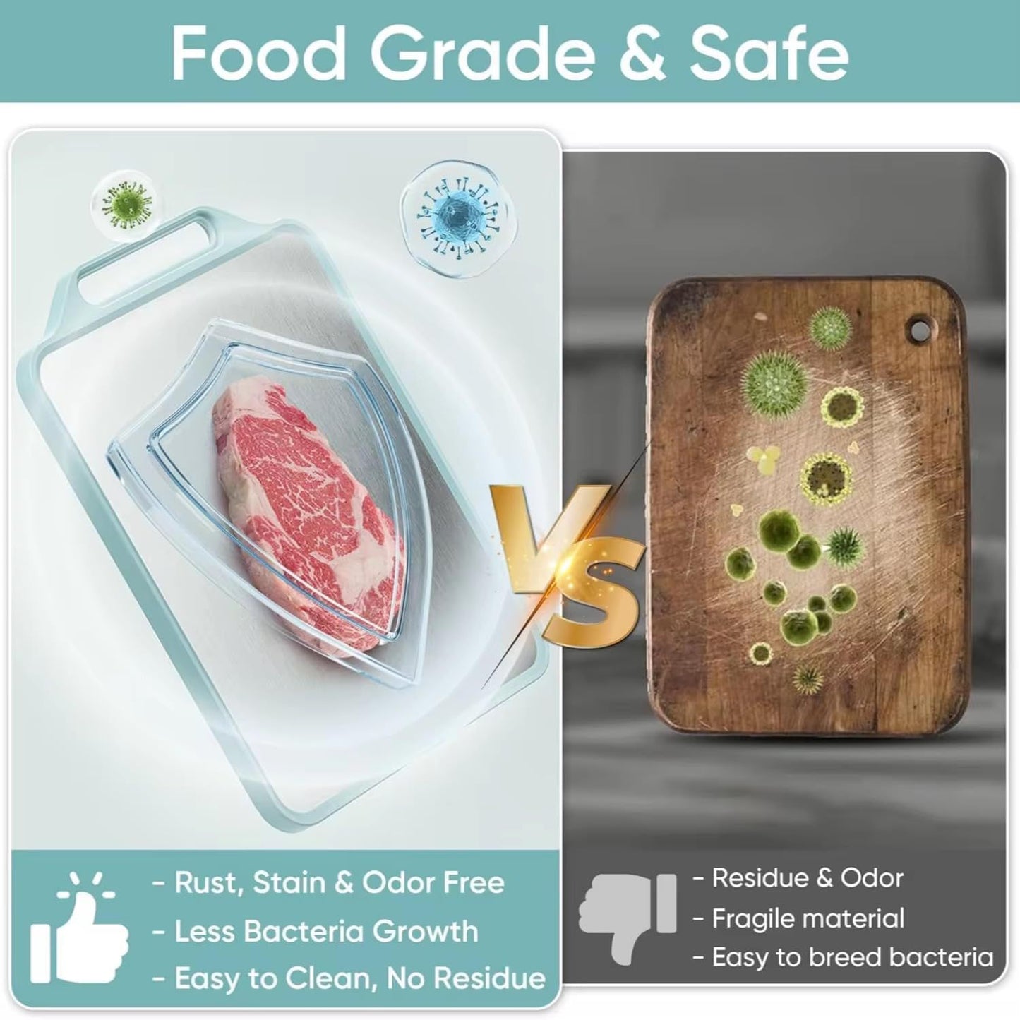 2-in-1 Premium Stainless Steel Chopping Board TR3904