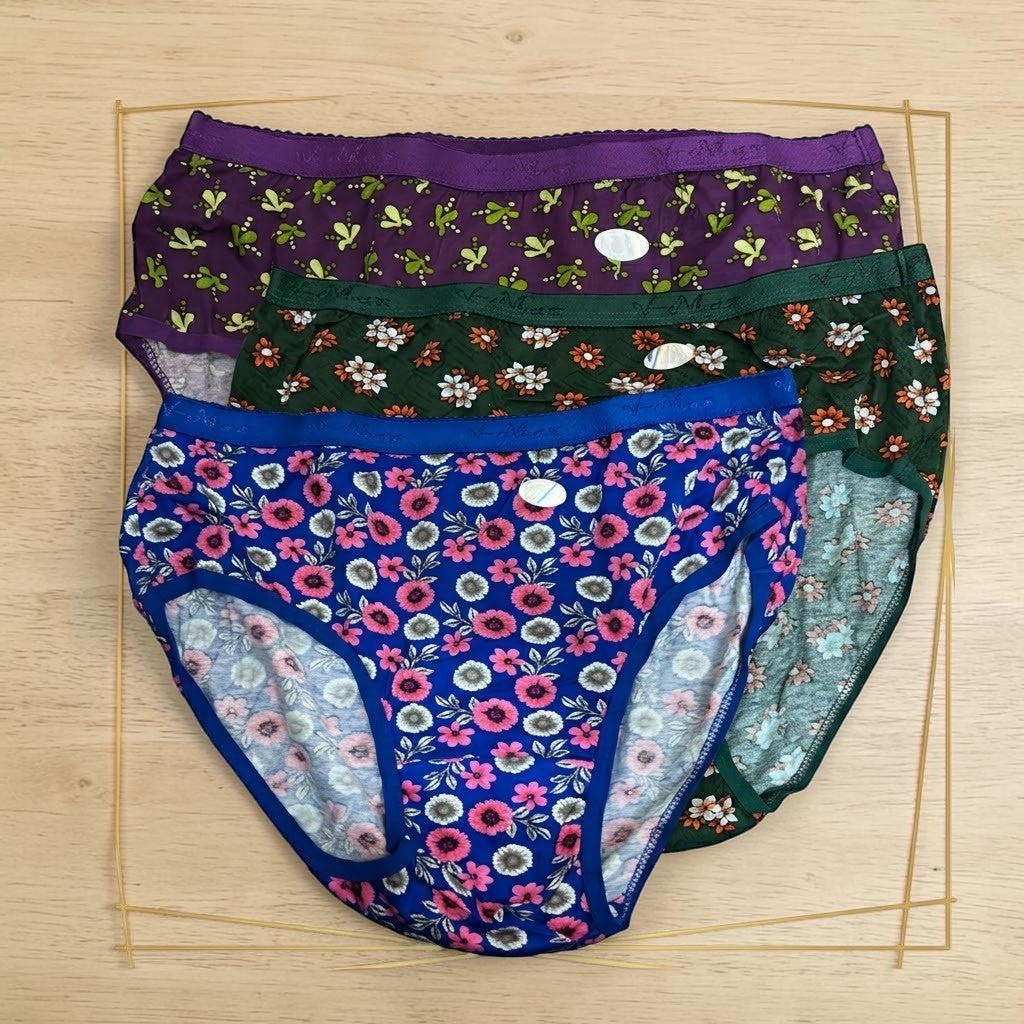 Women's V-Max Printed Everyday Comfort Briefs 3-Pack (90) L538