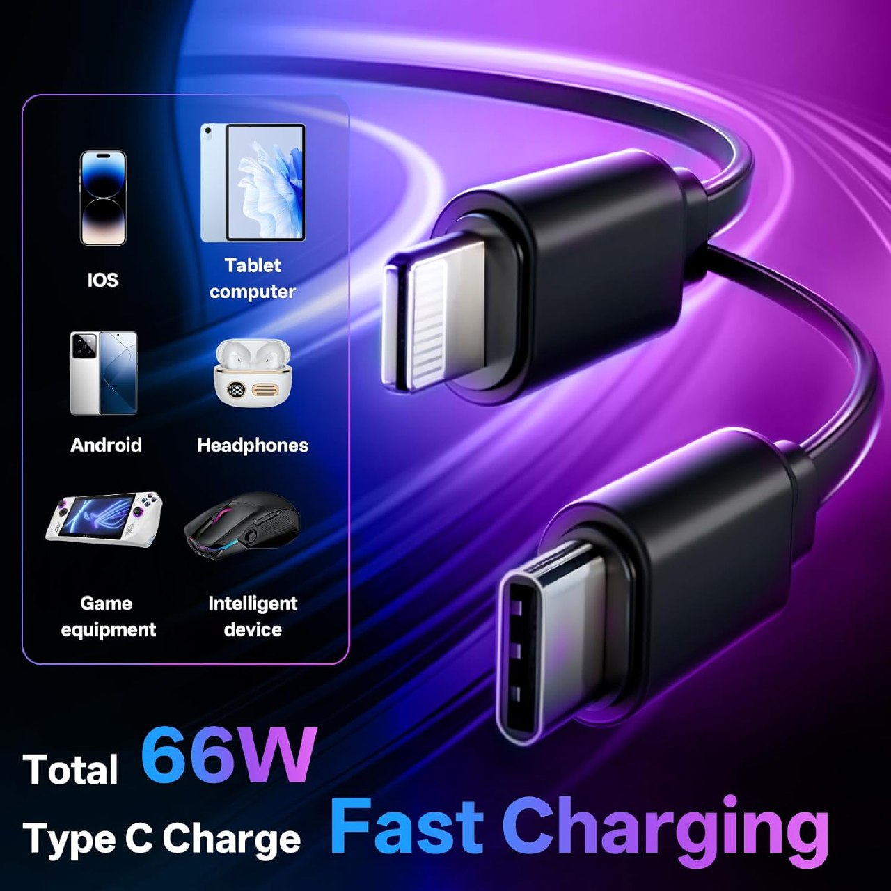 4 in 1 Car Charger 66W Dual USB Port TR757