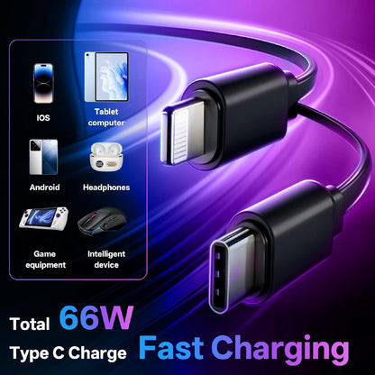 4 in 1 Car Charger 66W Dual USB Port TR757