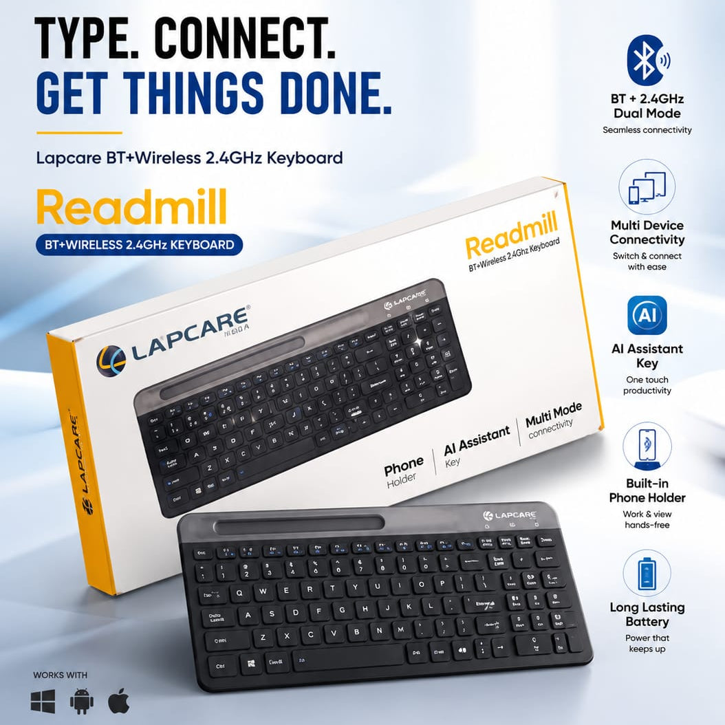Type. Connect. Achieve More with Lapcare Readmill Keyboard Z821