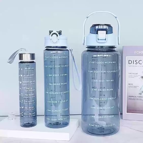 Set of 3 Transparent Water Bottle TR1546