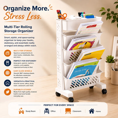 4 Layer Removable Plastic Movable Bookshelf TR3001