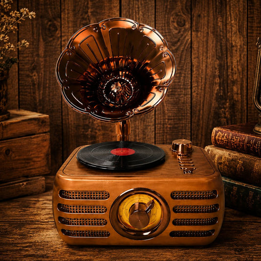 Classic Gramophone Design with AM/FM/SW Radio Speaker M305