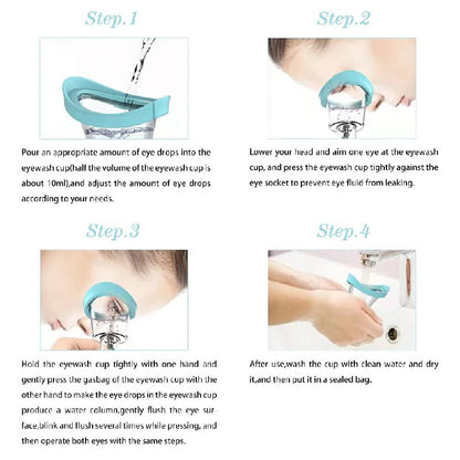 Portable Silicone Manual Air Pressure Eye Wash Cup TR1117