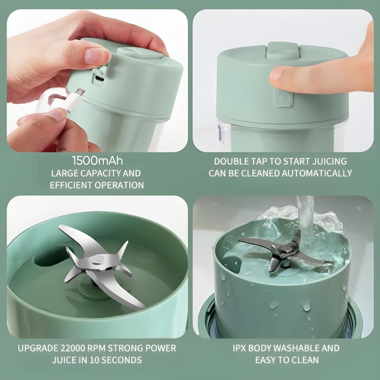 Portable Juicer With Handle & Straw TR8321