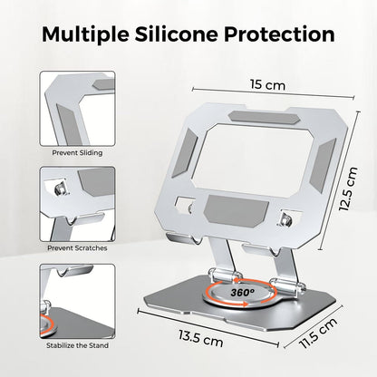 Aluminium Tablet Stand Holder with 360° Rotating Base TR778
