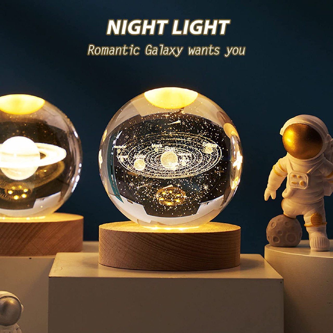 3D Galaxy Crystal Ball Night Light TR5067