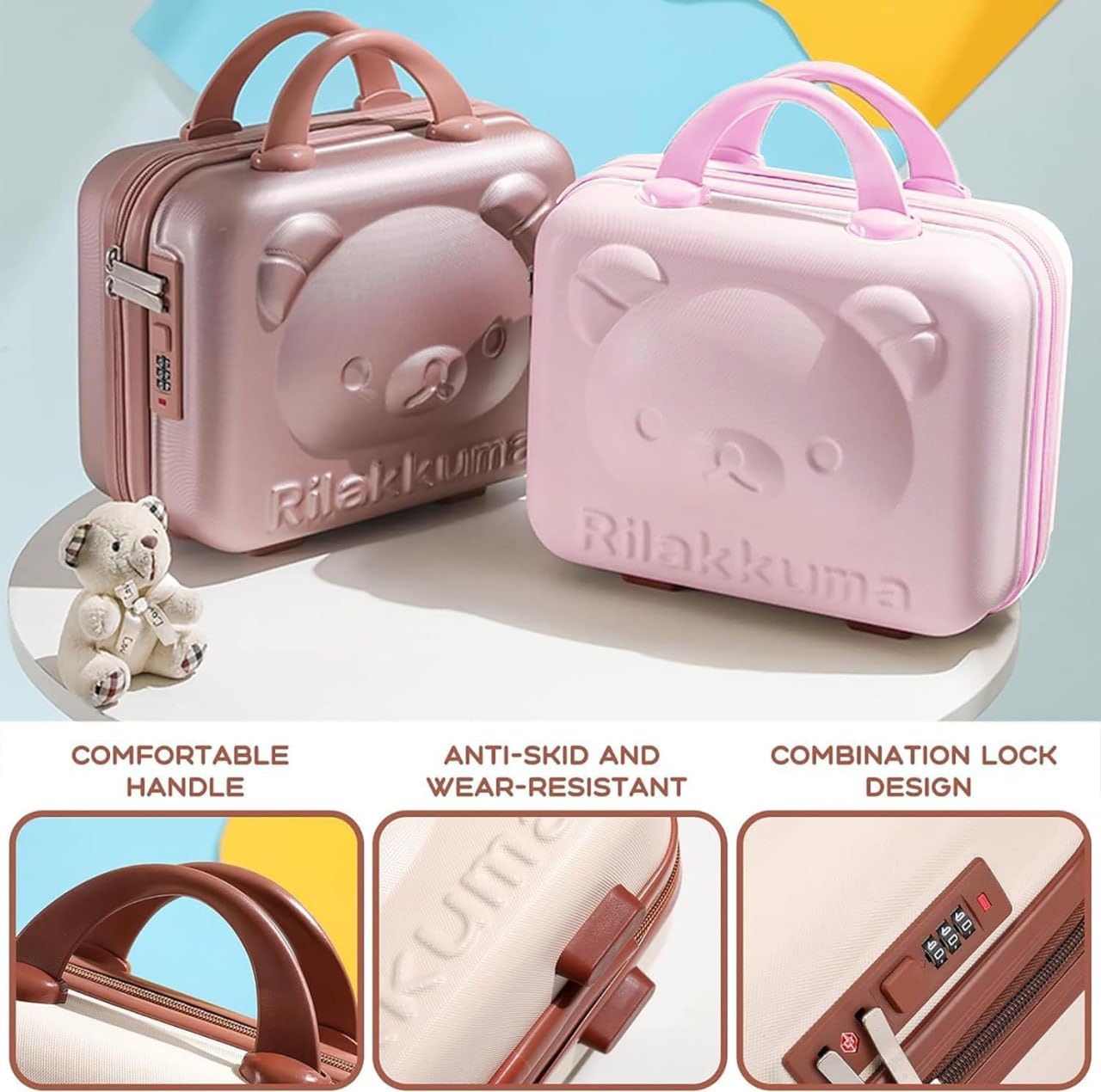 Mini Hard Shell Travel Luggage Makeup Vanity Case TR9656