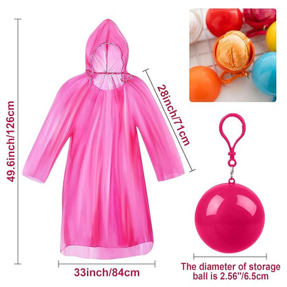 Ball Rain Card Universal Disposable Raincoat 2PC TR01