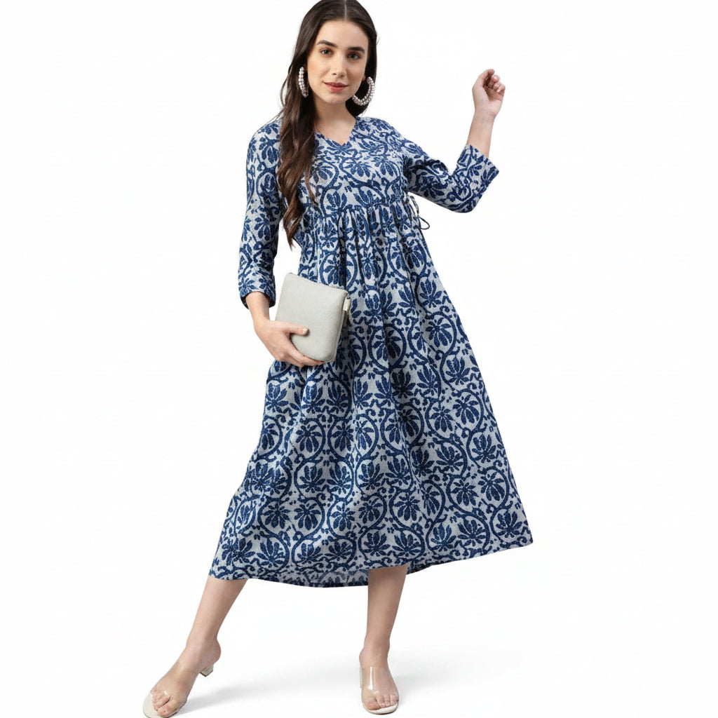 Women's Solid Cotton Gown DS102362
