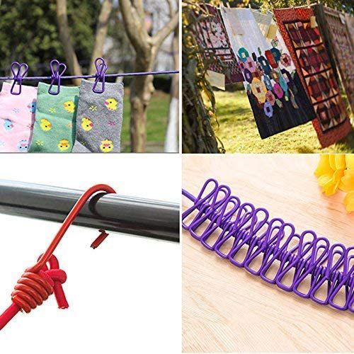 Portable Multi Functional Drying Rope with 12 Clips 1.8m TR8790