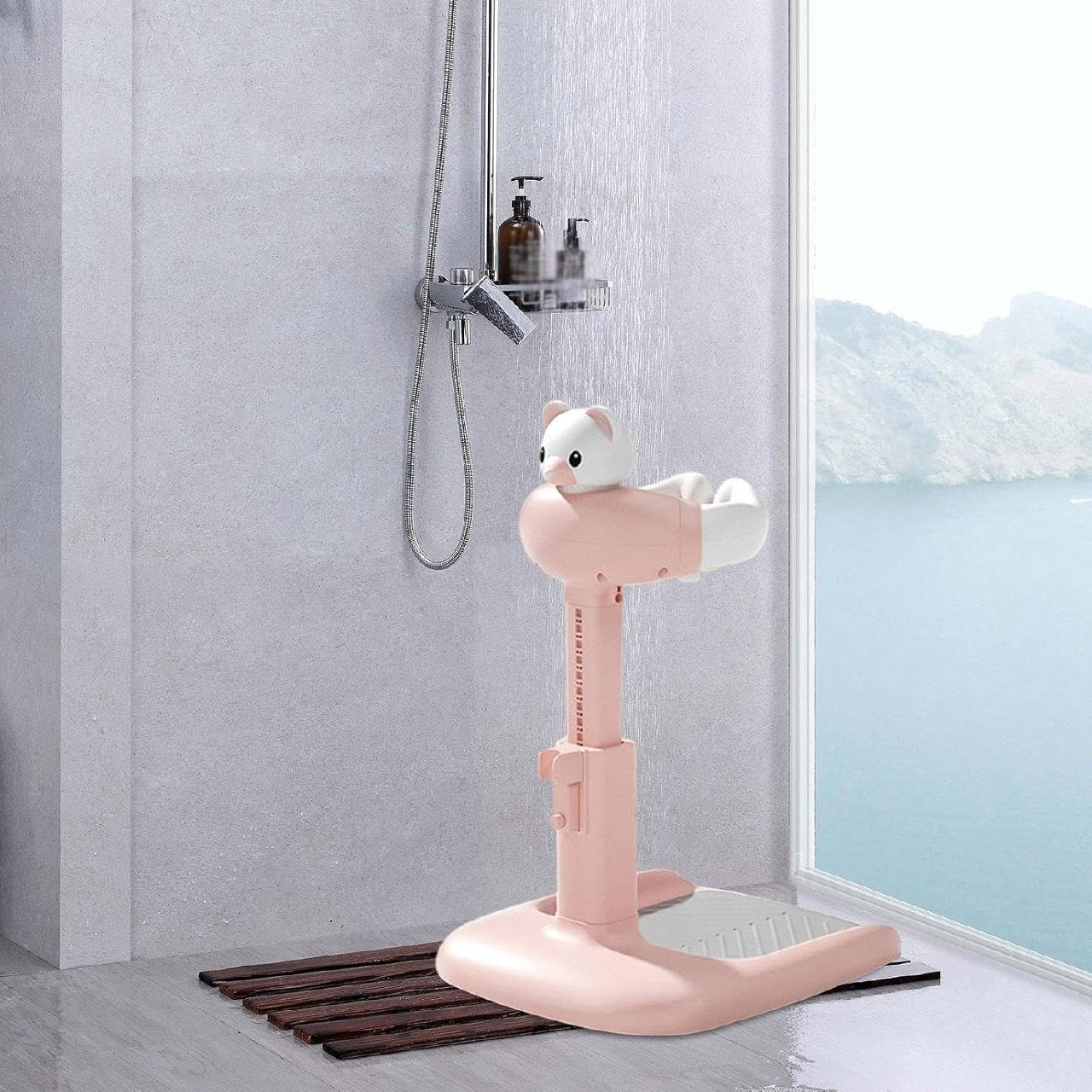 Foldable & 5-Level Adjustable Baby Bath Seat TR87