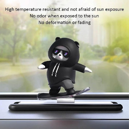Skateboarding Panda Car Dashboard Toy TR529