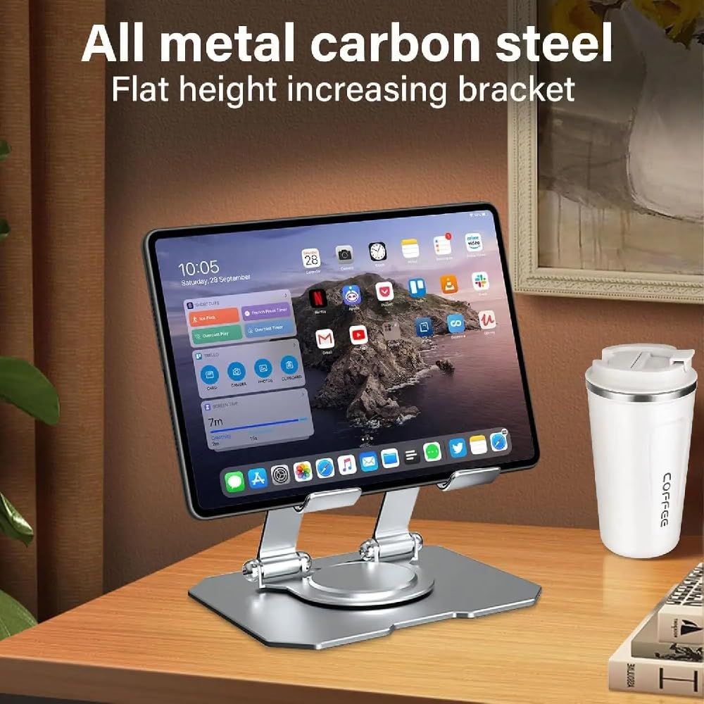 Aluminium Tablet Stand Holder with 360° Rotating Base TR778