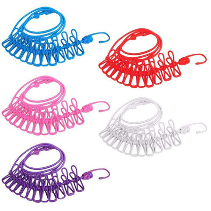 Portable Multi Functional Drying Rope with 12 Clips 1.8m TR8790