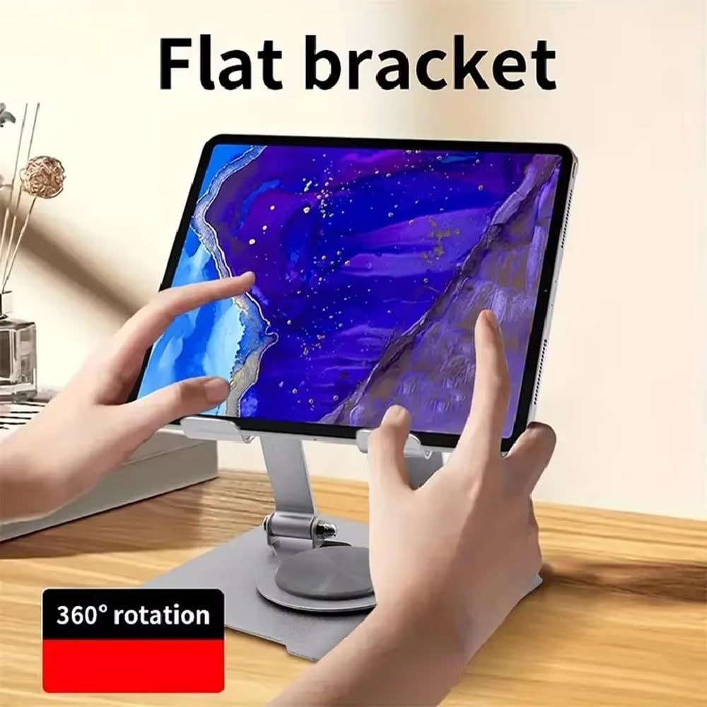 Aluminium Tablet Stand Holder with 360° Rotating Base TR778