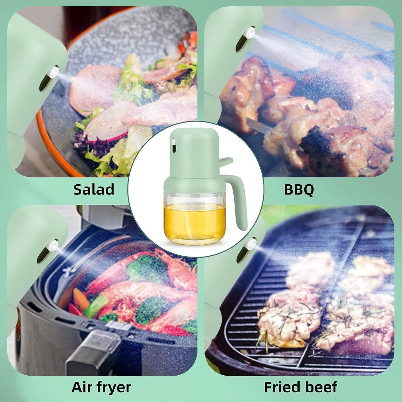 180ml Glass Oil Dispenser Bottle Spray TR3497