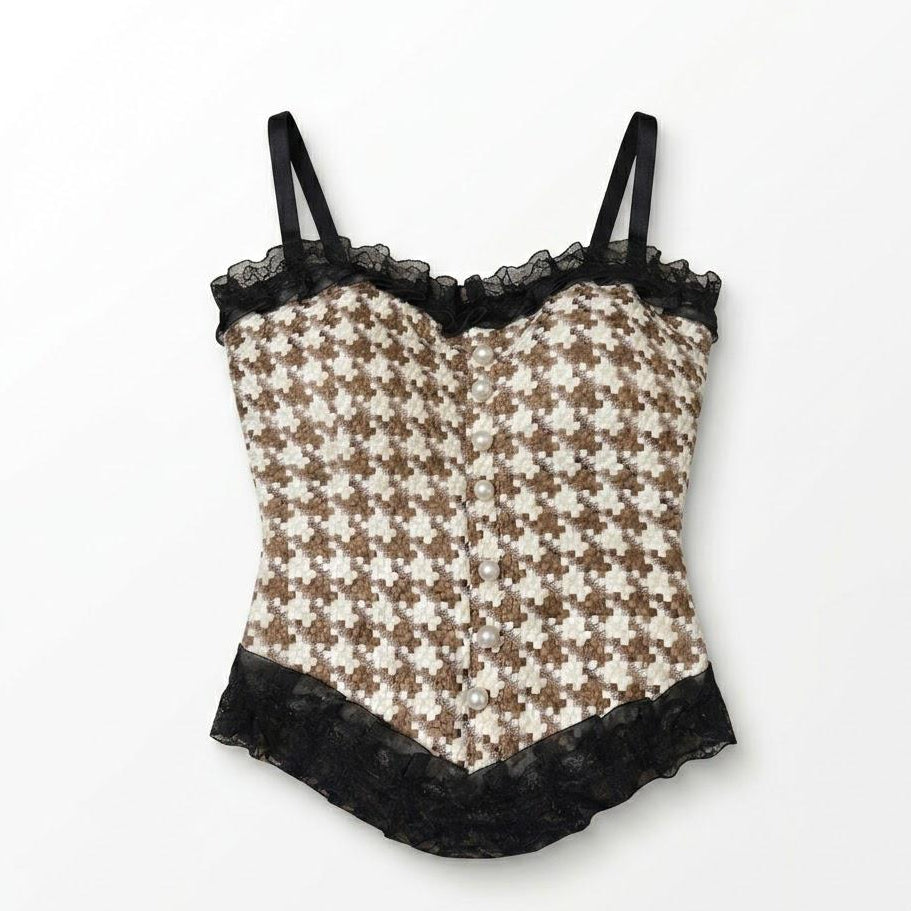 Premium Tweed Fabric Crop top B1098