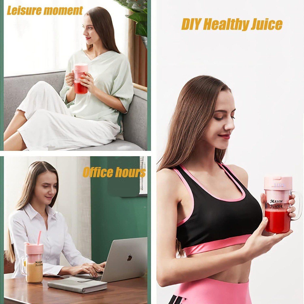 Portable Juicer With Handle & Straw TR8321
